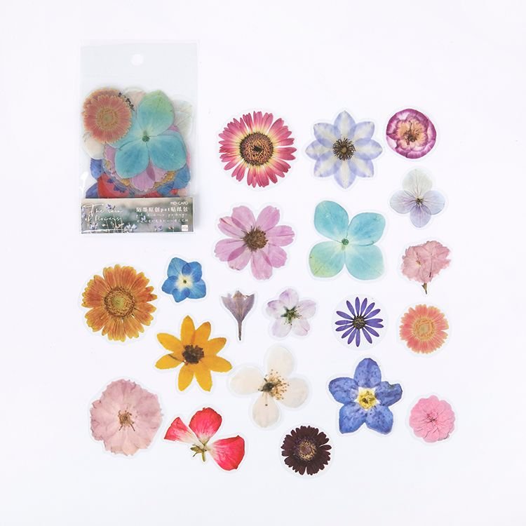 40Pcs/Bag Plant Flower Mushroom Ginkgo Pet Deco Diary Stickers Scrapbooking Planner Decorative Stationery Stickers