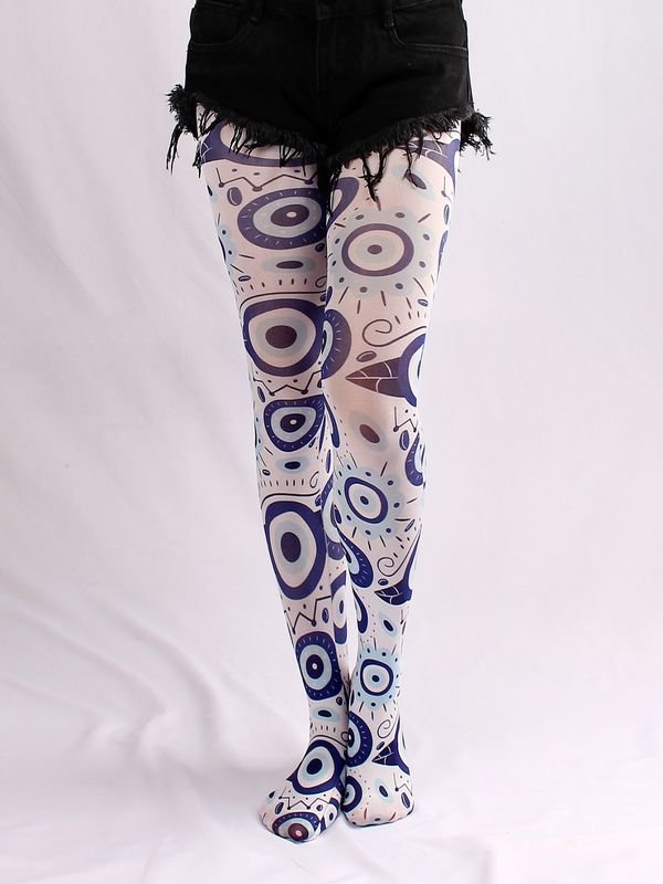 Women Fashion Creative Evil Eye Printed Pantyhose