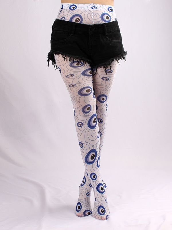 Women Fashion Creative Evil Eye Printed Pantyhose