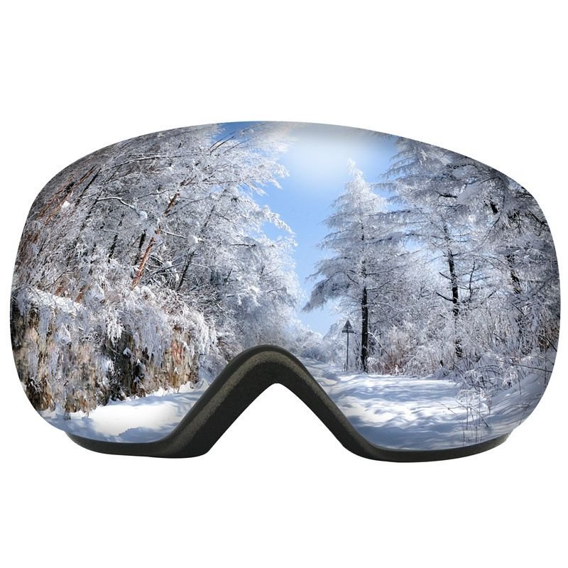 Outdoor Portable Double-Layer Anti-Fog Large Spherical Ski Goggles