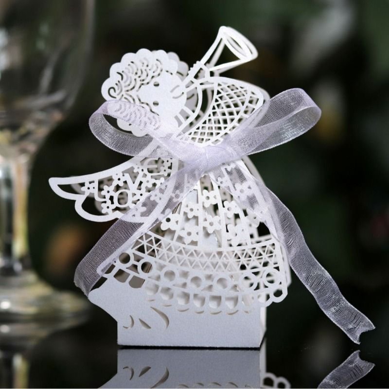 Simple Creative Laser Hollow Three-Dimensional Girl Wedding Party L Chocolate Candy Packaging Box