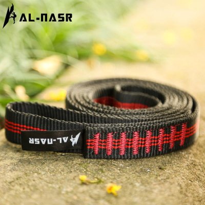 Outdoor Rock Climbing High Altitude Mountaineering Wear-Resistant Flat Belt Ring Speed Drop Climbing Ropes