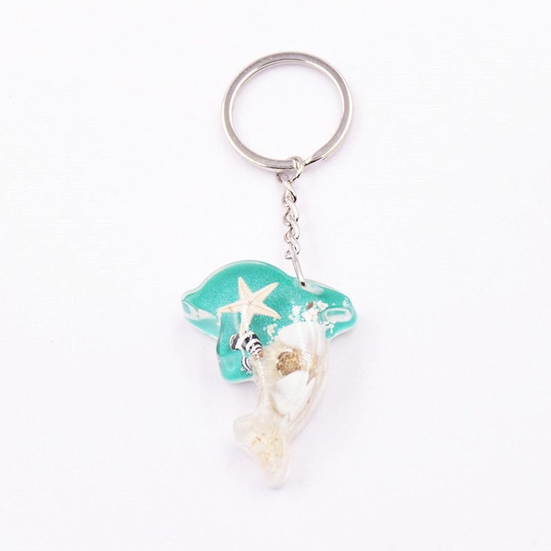 Women Fashion Creative Luminous Stone Starfish Key Chain Pendant 6-Bag