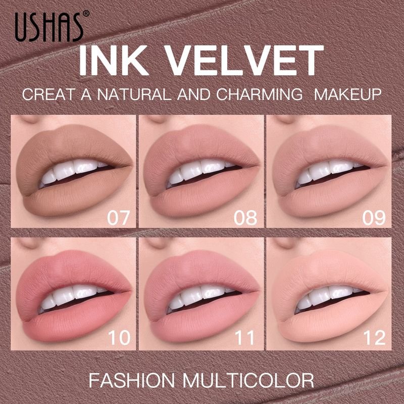 USHAS Women Simple Non-Stick Matte Liquid Lipstick