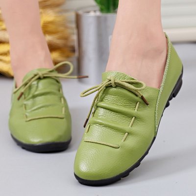 Size:4.5-9 Women Leisure Lace up Flats Shoes