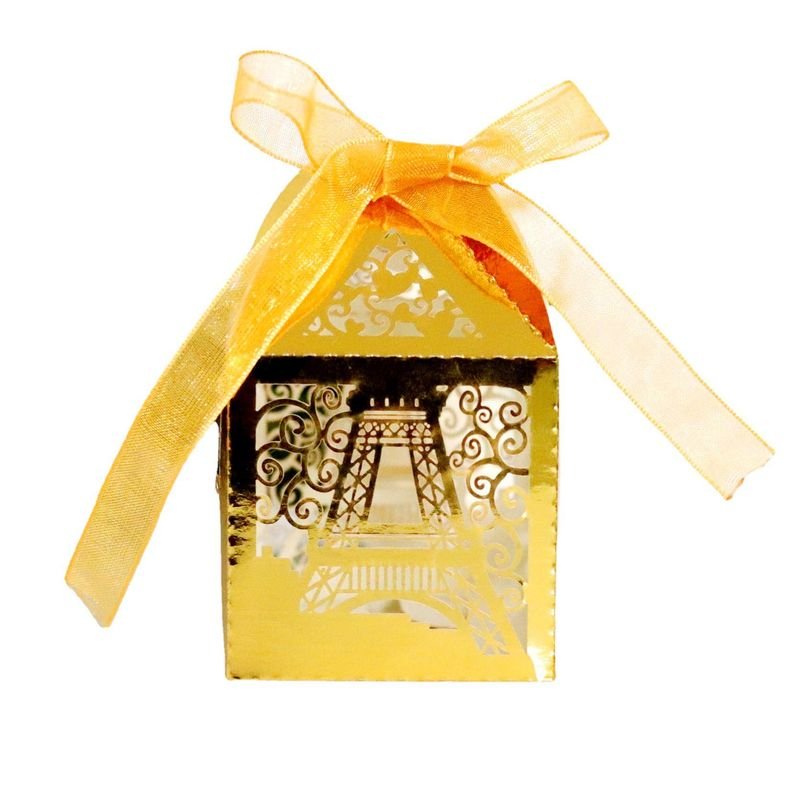 Simple Creative Hollow Eiffel Tower Wedding Candy Packaging Box