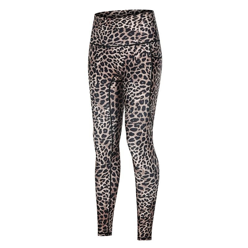 Women Casual High Waist Leopard Printed Quick Drying Yoga Leggings