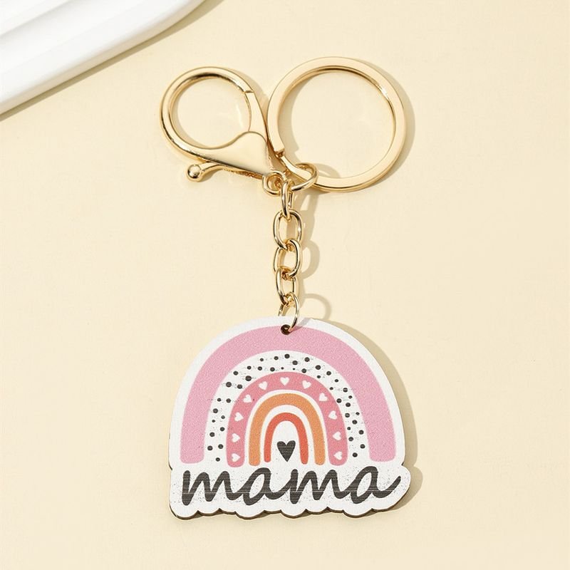 Mother'S Day Fashion Creative Letter Leopard Keychain