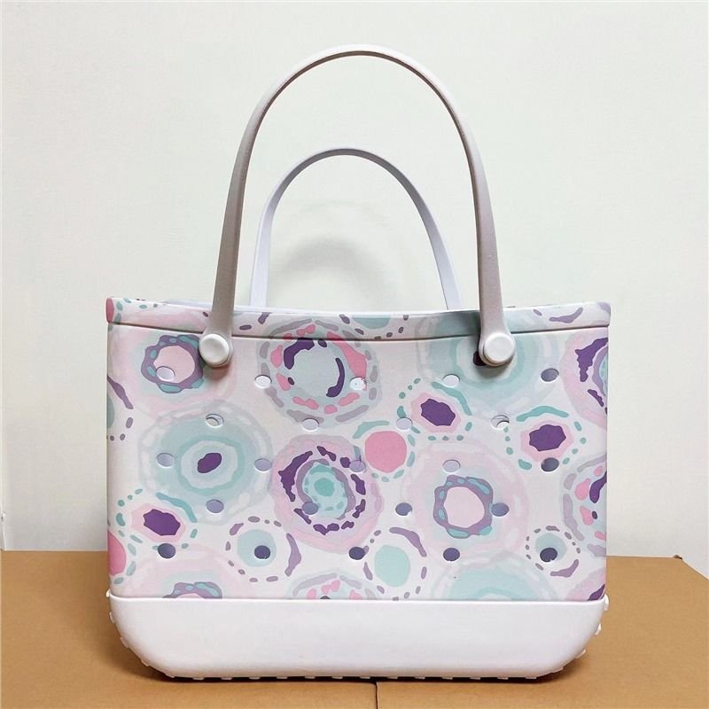 Fashion Printed EVA Beach Hole Tote Bag