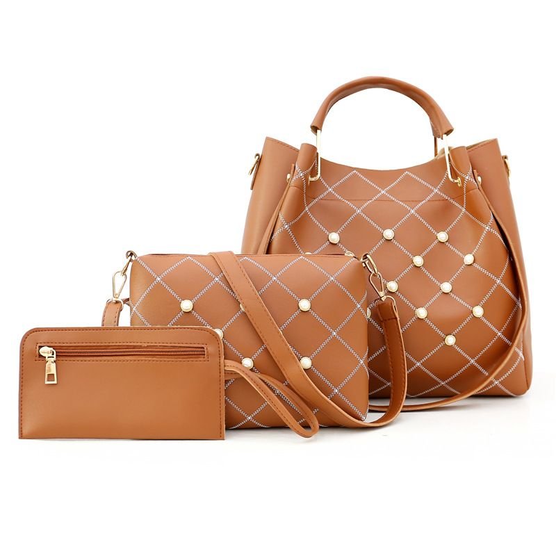 Women Fashion Large-Capacity Handbag Three-Piece Set