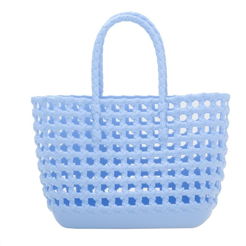 Fashion Solid Color Hollow Large Capacity Beach Bag Tote Bags