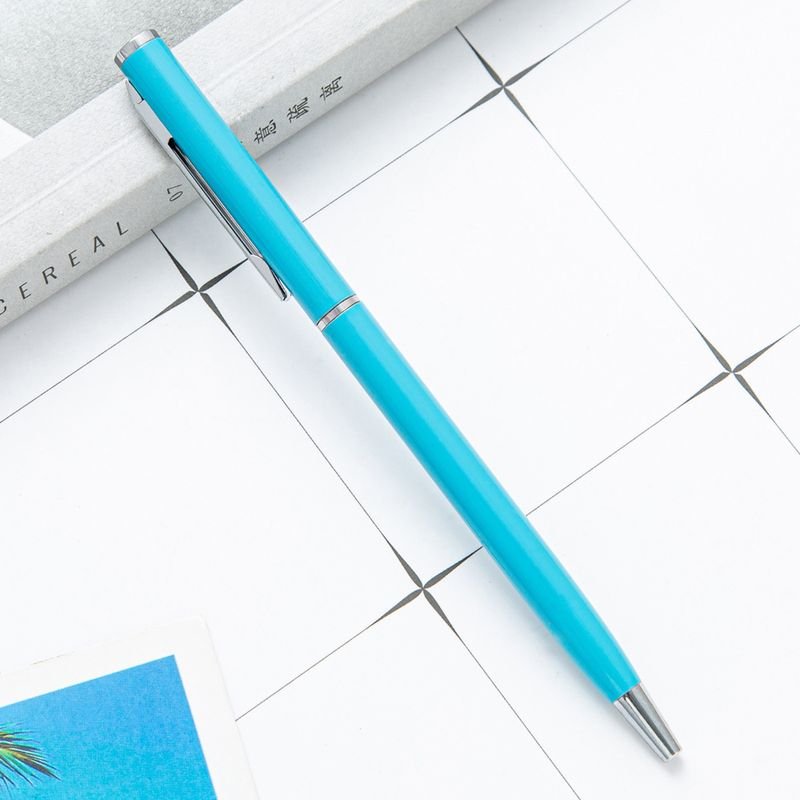 Simple Metal Flat Ball Pen Capacitor Metal Pen