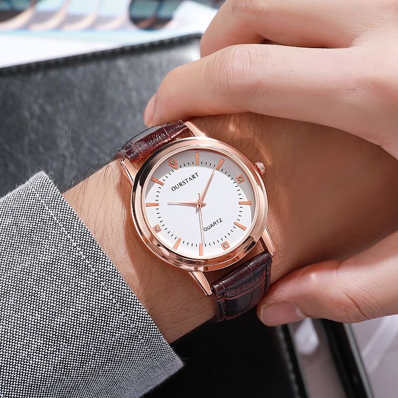 Neutral Retro Casual Quartz Watch With Round Dial