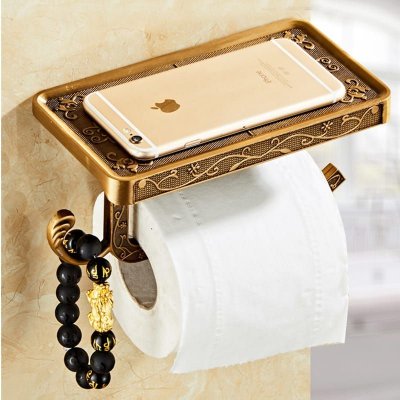 Retro Bathroom Space Aluminum Toilet Paper Holder