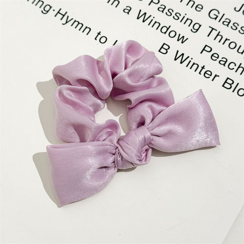 Women Fashion Satin Fabric Knotted Large Intestine Hair Ring