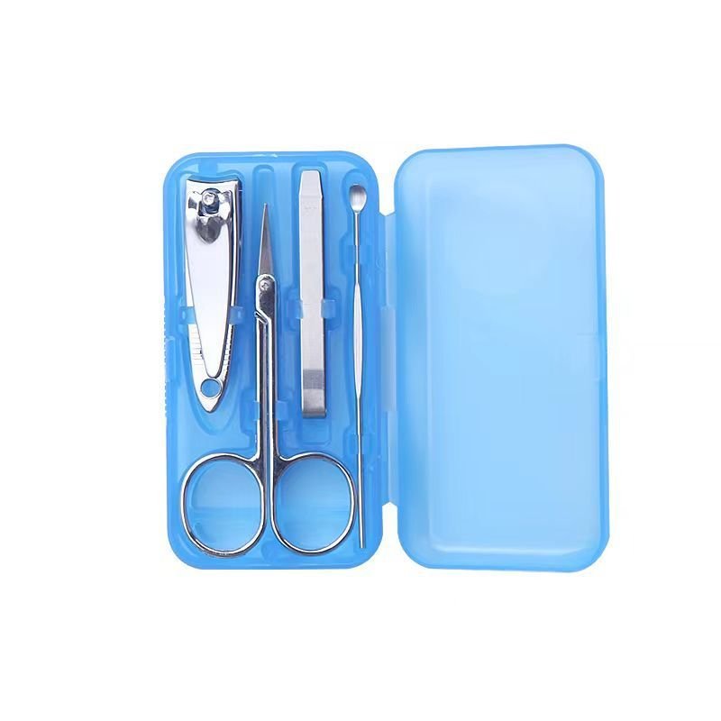 Stainless Steel Nail Clipper Portable Nail Art Manicure Tool Plastic Box 4 Piece Set Nail Clipper Nail Clipper Nail Suit