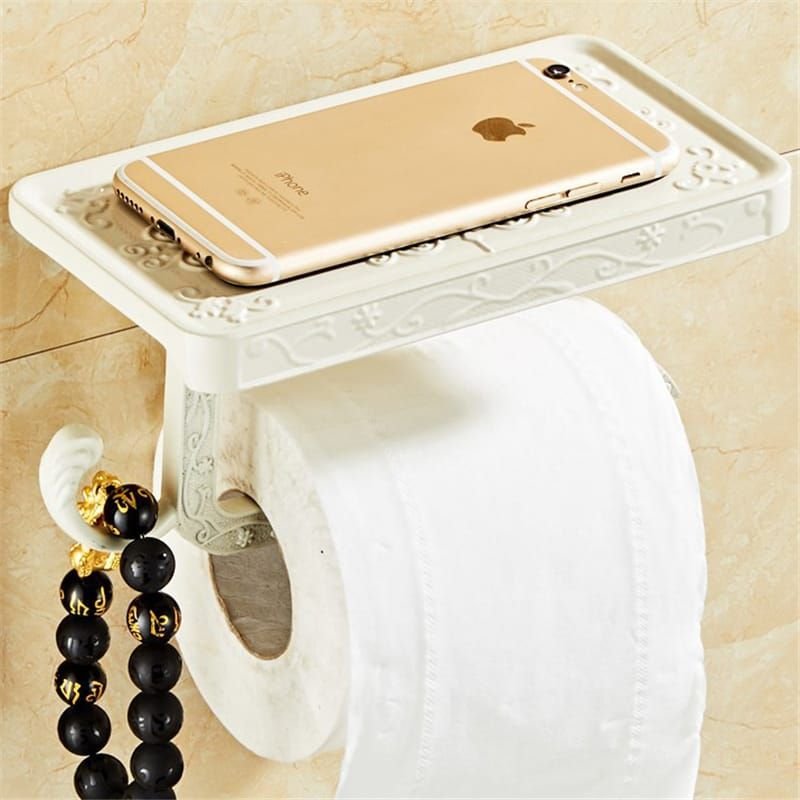 Retro Bathroom Space Aluminum Toilet Paper Holder