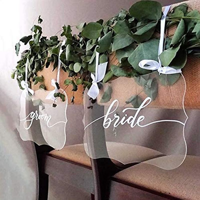 Diy Transparent Acrylic Wedding Hanging Table And Chair Party Decoration