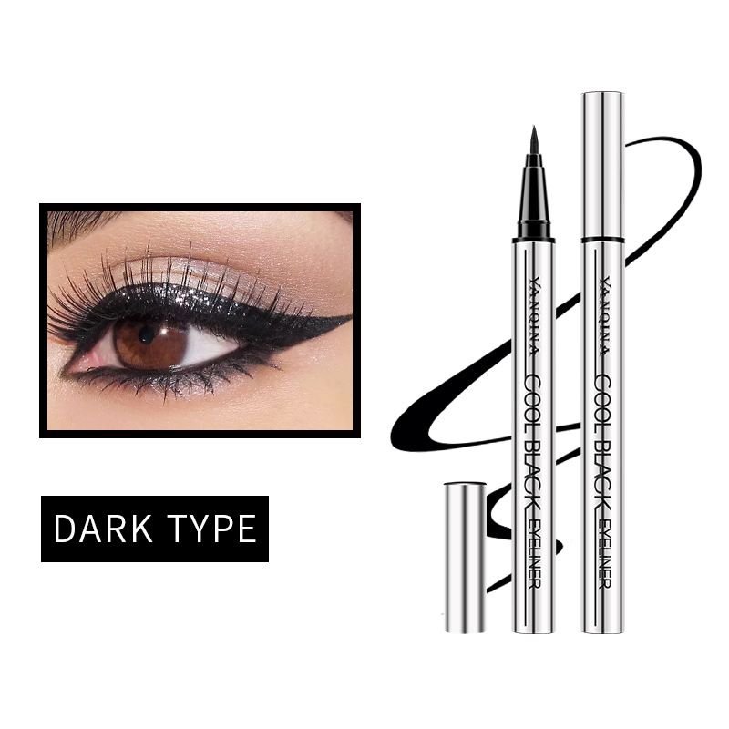 Silver Tube Red Tube Waterproof Anti-Sweat Anti-Oil Non-Blooming Eyeliner Pen