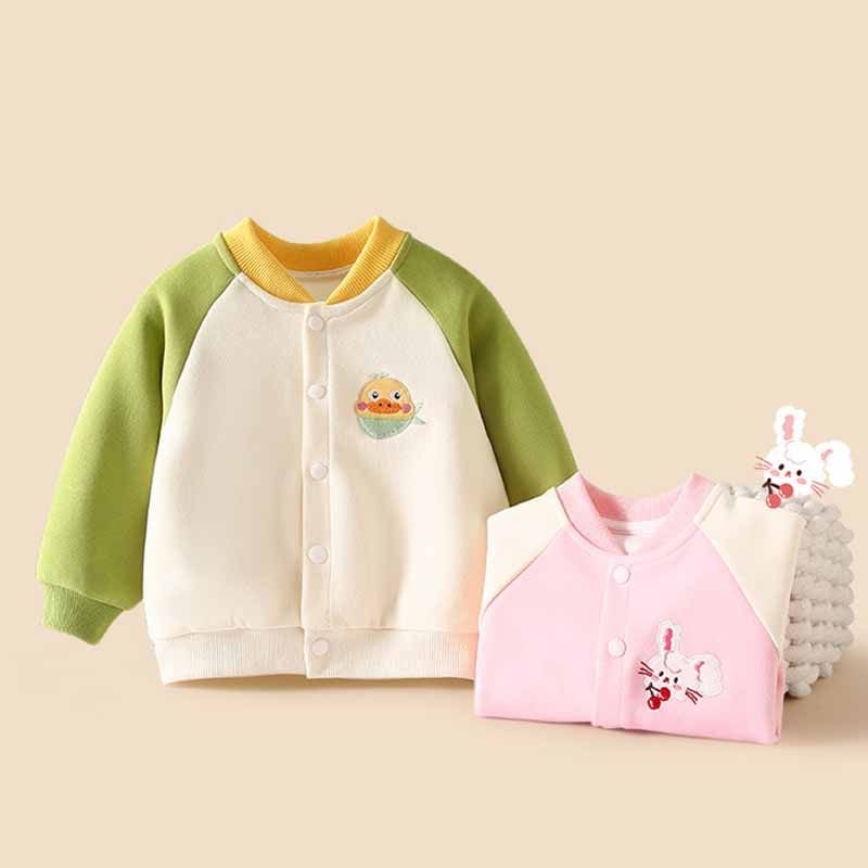 Kids Toddler Boys Girls Spring Autumn Casual Cute Cartoon Print Long Sleeve Coat