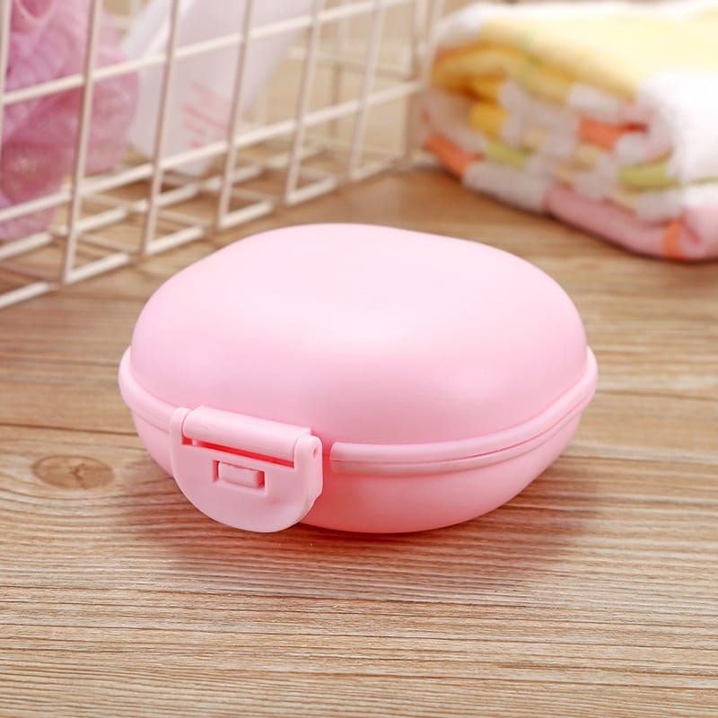 Portable Solid Color Soap Box With Lid