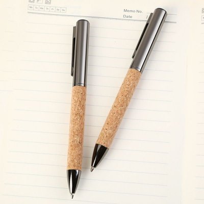 Simple Cork Metal Ballpoint Pen Office Stationery