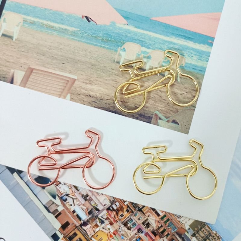 Fashion Creative Bicycle Metal Paper Clip