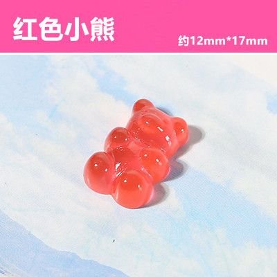 Nail Art Cartoon Transparent Jelly Bear Resin Accessories 20pcs/pack