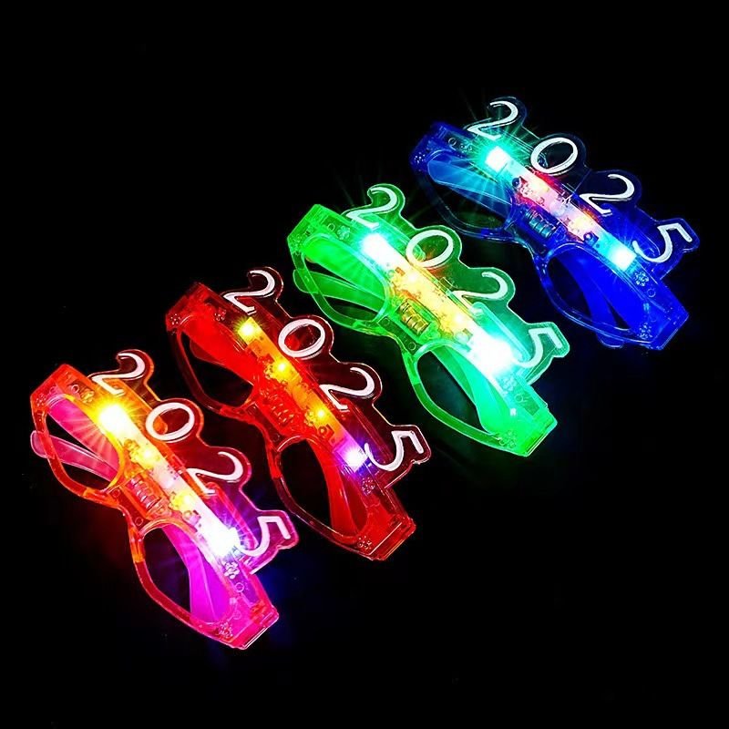 2025 New Year Led Luminous Digital Glasses