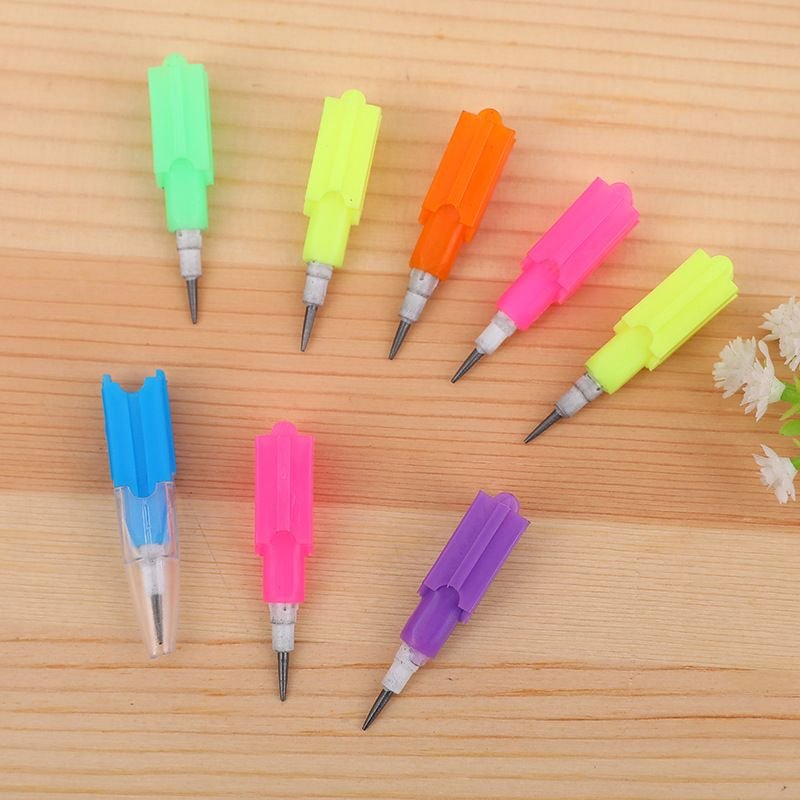 Simple Creative Multifunctional Bullet Block Changes 8 Rainbow Pencil 12-Bag