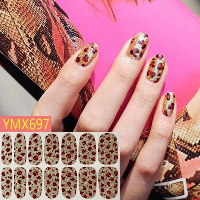 Autumn And Winter Leopard Cow Pattern Nail Stickers