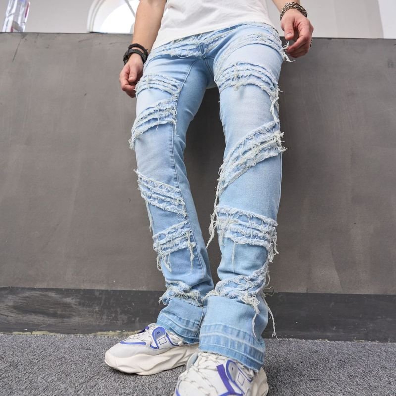 Men Fashion Casual Loose Street Tide Jeans