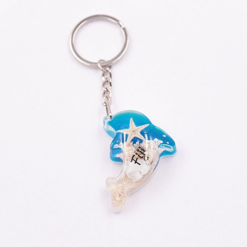 Women Fashion Creative Luminous Stone Starfish Key Chain Pendant 6-Bag