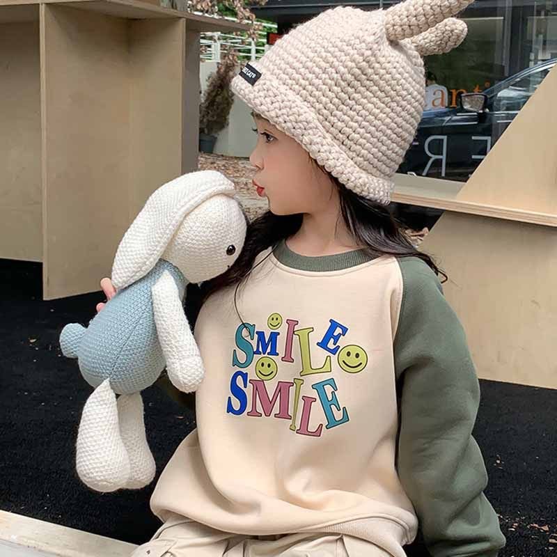 Kids Toddler Boys Girls Spring Autumn Casual Cute Alphabet Print Long Sleeve Sweatshirts