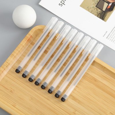 Transparent Frosted Rod Carbon Pen Small White Rod Neutral Pen