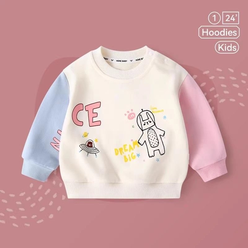 Kids Toddler Boys Girls Spring Autumn Casual Cute Cartoon Print Long Sleeve Sweatshirts