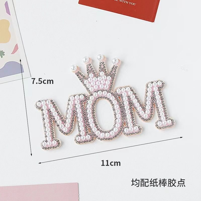 Mom Mother'S Day Cake Decor Pearl Queen Mom Plug-In