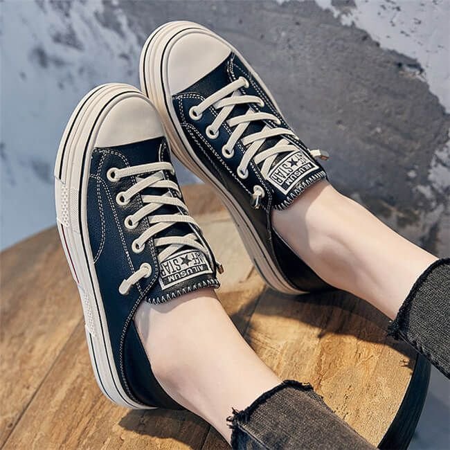 Size:4.5-9 Women Fashion Color Blocking Patchwork Sneakers