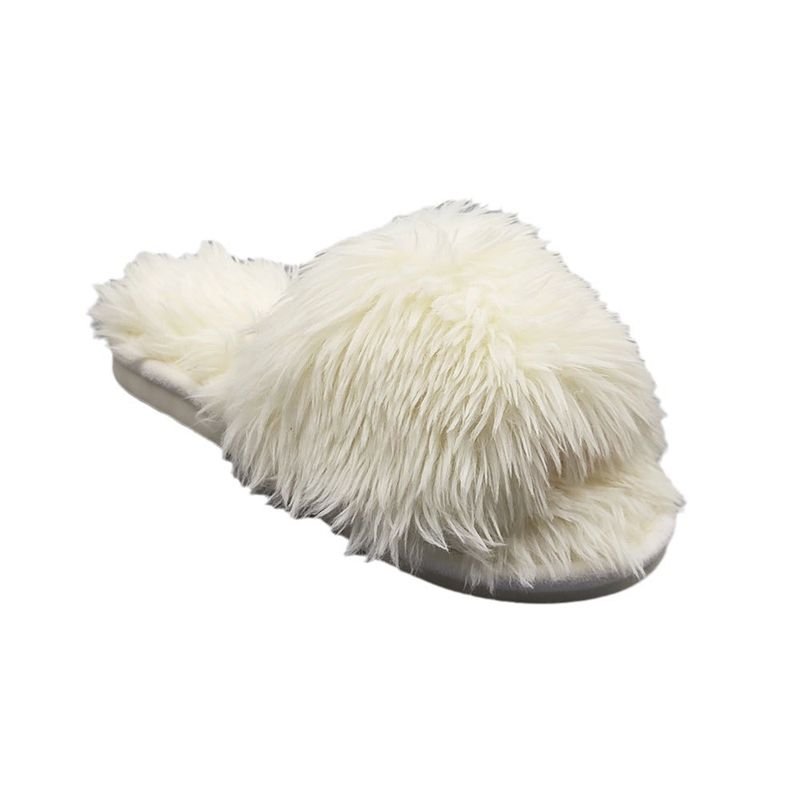 Winter Casual Solid Color Comfortable Plush Slippers