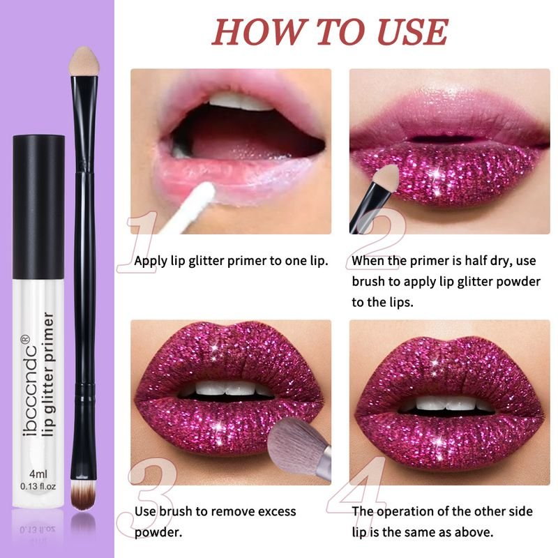 Lakerain Women Simple Colorful Glitter Lip Gloss Set