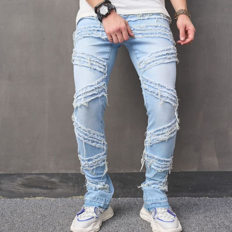 Men Fashion Casual Loose Street Tide Jeans