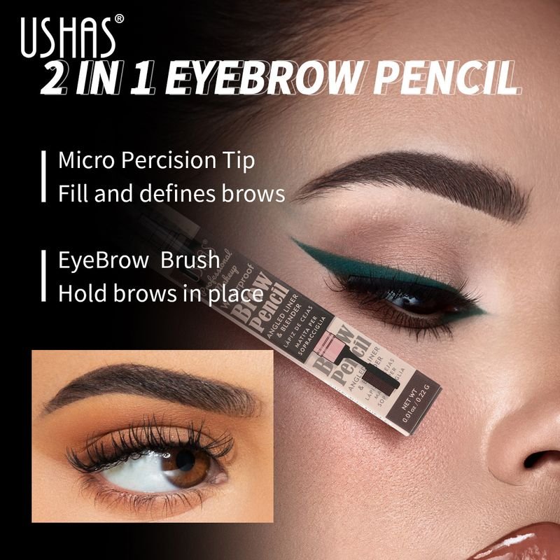 USHAS Women Long-Lasting Non-Blooming Eyebrow Cream With Eyebrow Brush