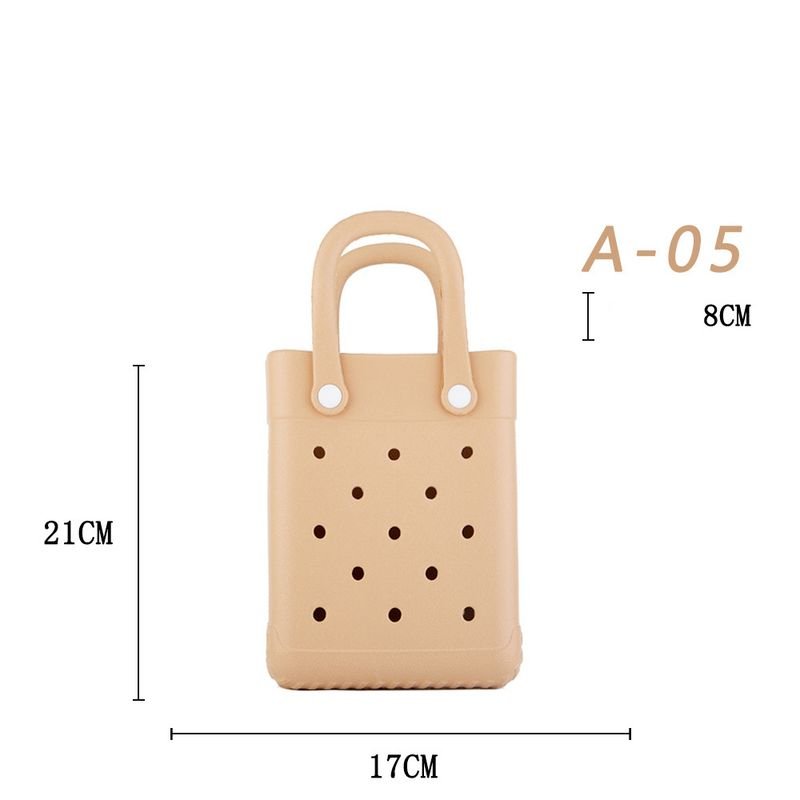 Fashion Solid Color EVA Mini Hole Tote Bag