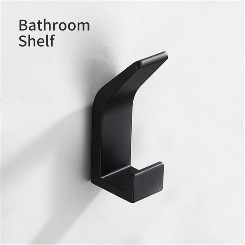 Bathroom Minimalist Solid Color Space Aluminum Towel Storage Hook