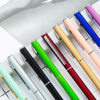 Simple Metal Flat Ball Pen Capacitor Metal Pen