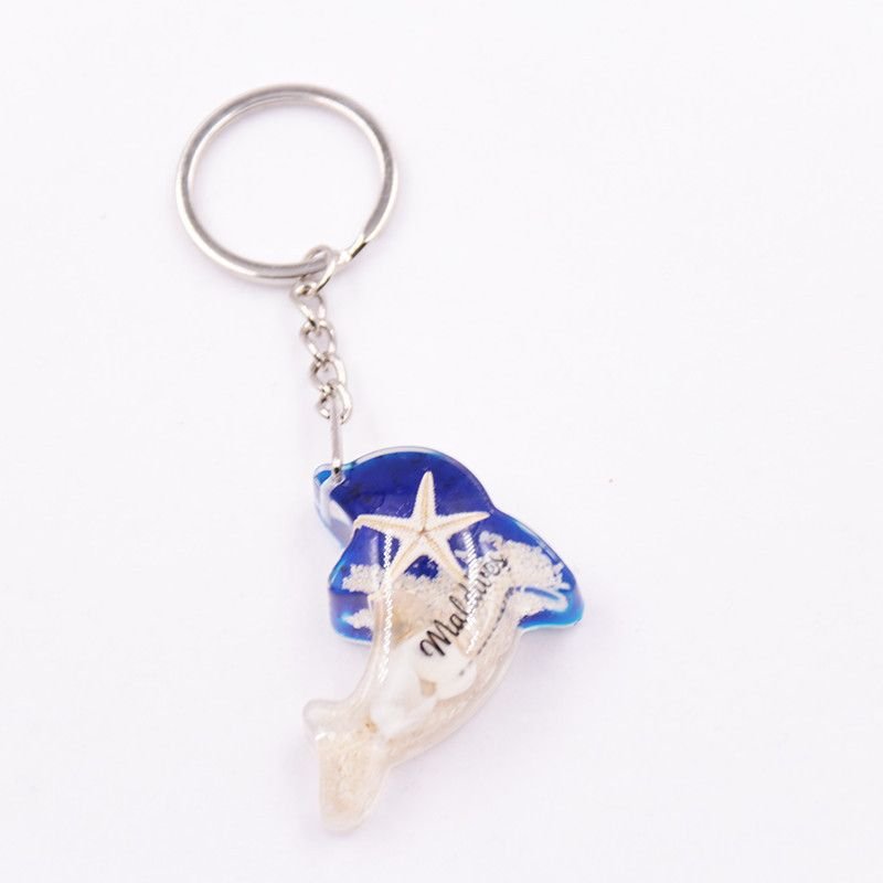 Women Fashion Creative Luminous Stone Starfish Key Chain Pendant 6-Bag