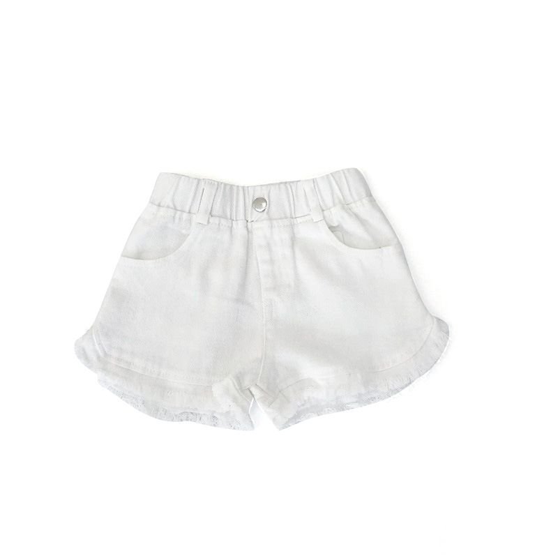 Kids Toddler Girls Fashion Casual Solid Color Denim Shorts