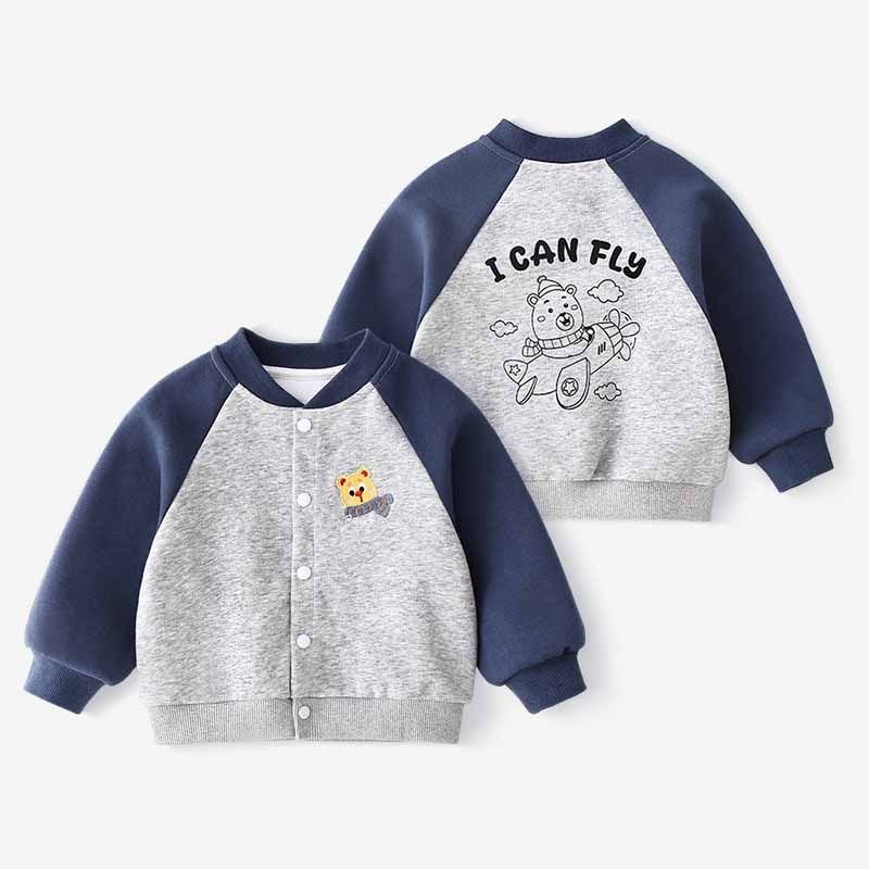 Kids Toddler Boys Girls Spring Autumn Casual Cute Cartoon Print Long Sleeve Coat