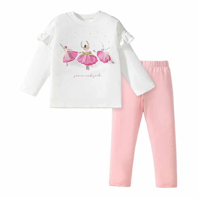 Kids Toddler Girls Spring Autumn Casual Cute Cartoon Long Sleeve Sweatshirts Pants Sets