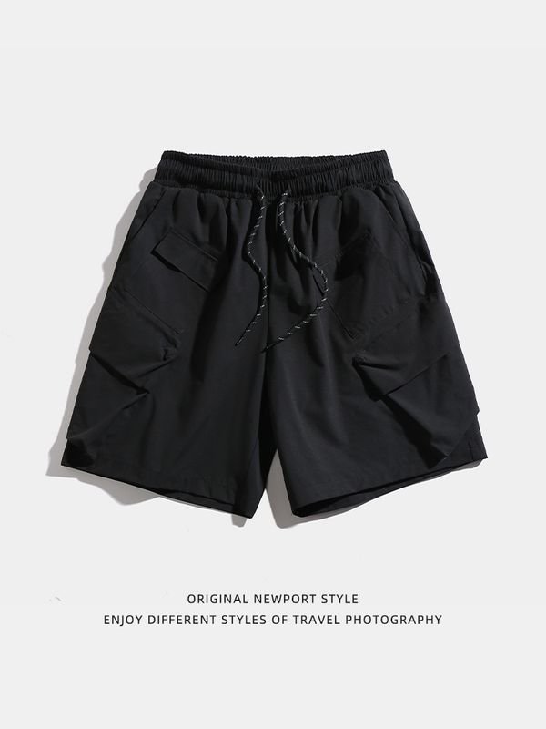 Men Summer Fashion Casual Basic Solid Color Sports Shorts